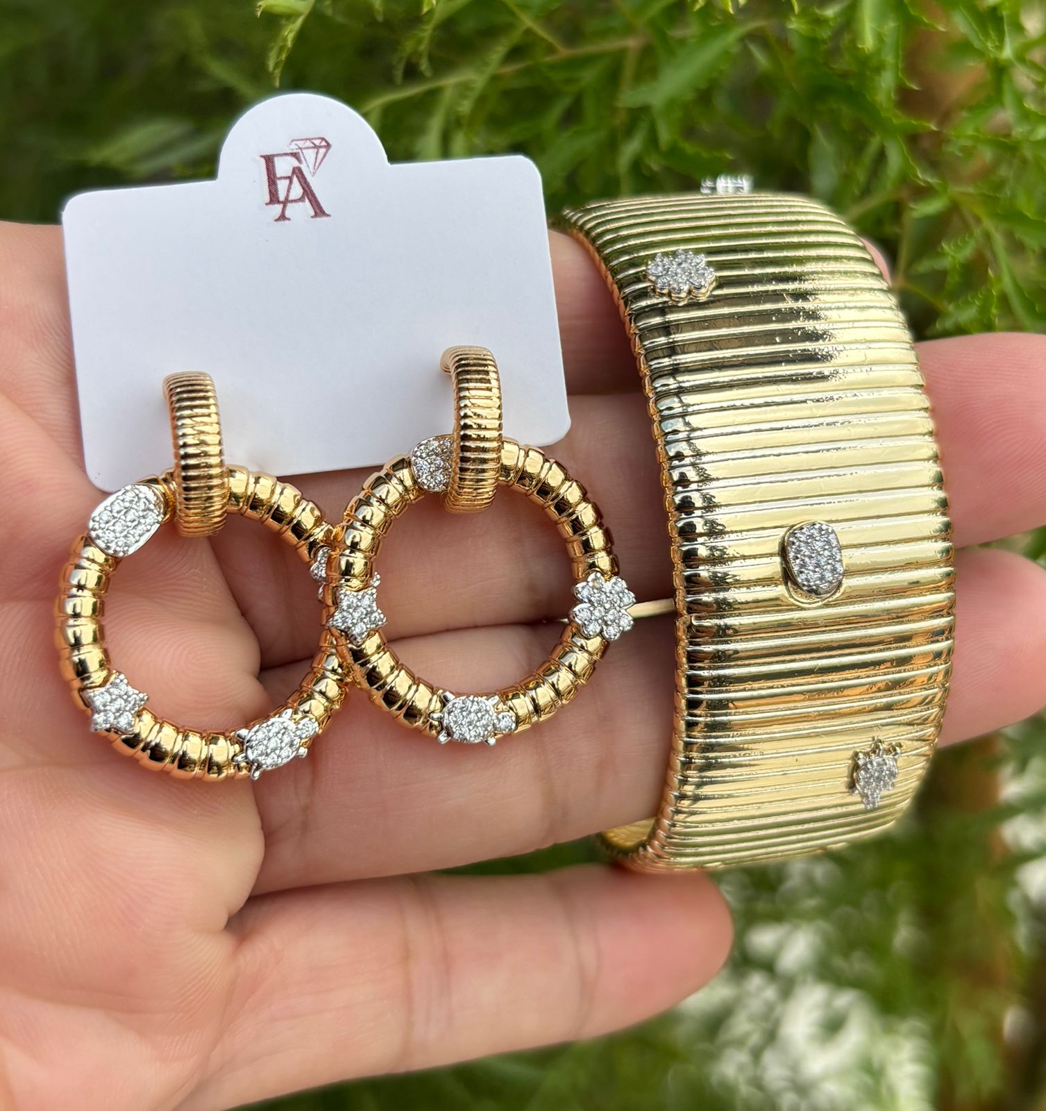 Conjunto bracele e brinco