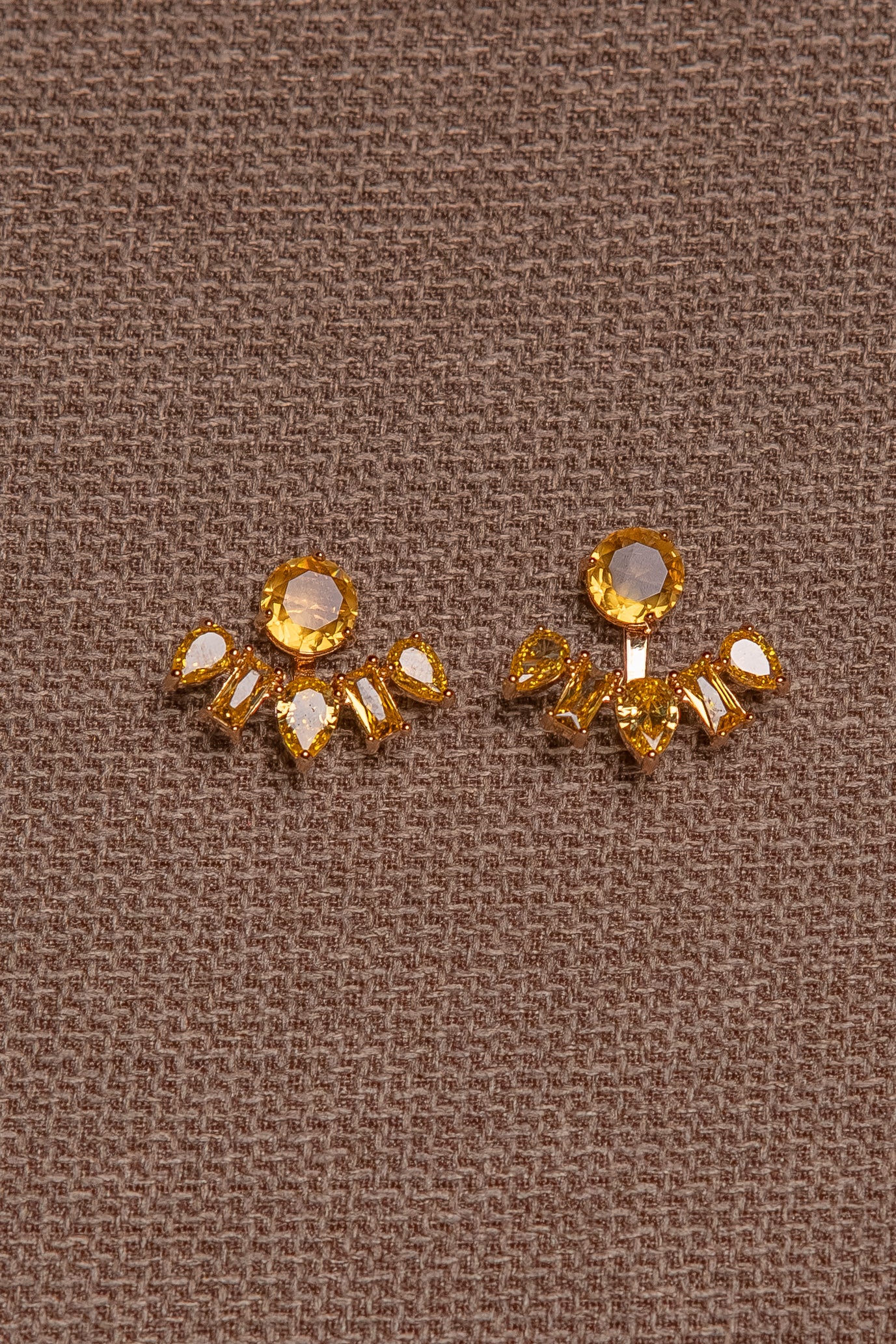 Brinco ear jacket na cor Yellow Fancy